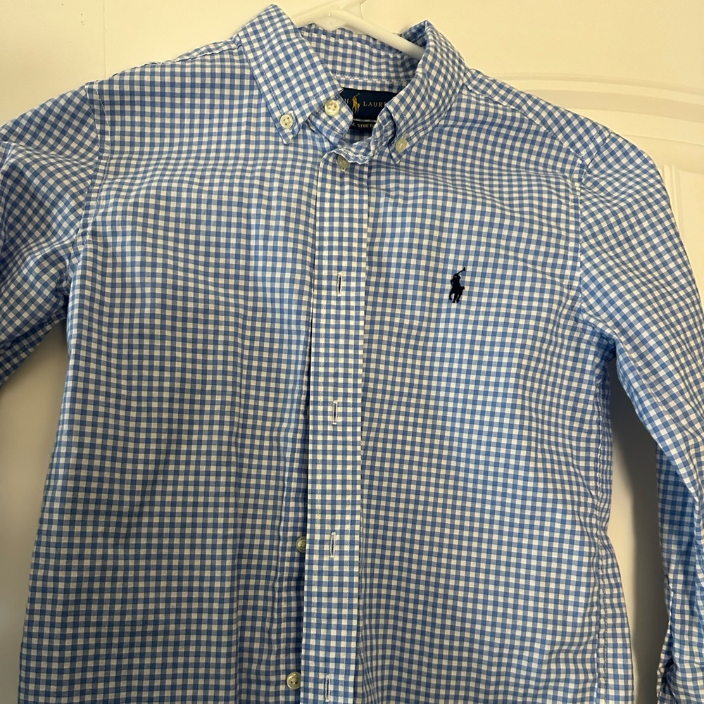 Ralph Lauren Blue Checkered Kids Shirt
